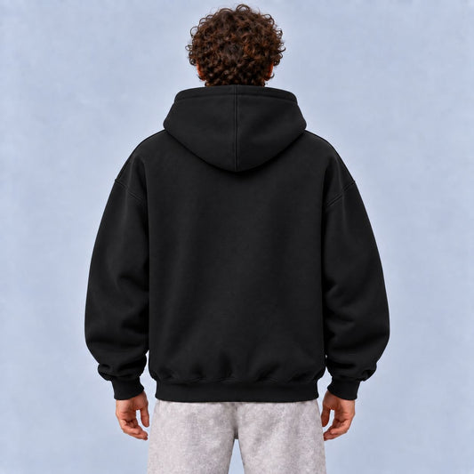 black zipper hoodi