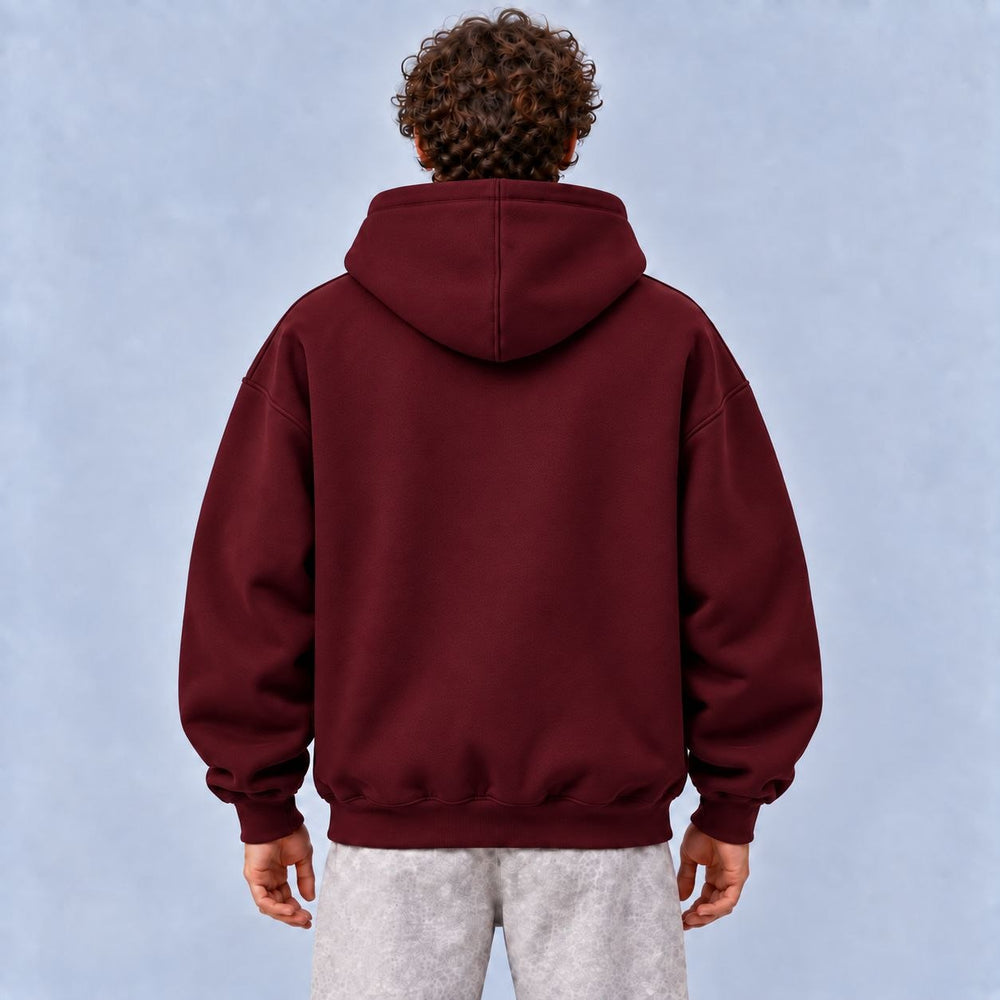 burgundy zip hoodi