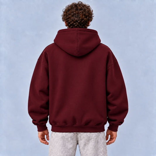 burgundy zip hoodi